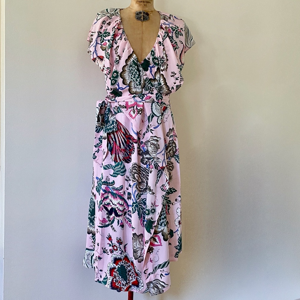 Tory Burch Adelia Floral Wrap Dress XS - Picture 12 of 16